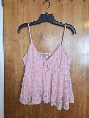 Francesca's Collections Pink Lace Camisole
